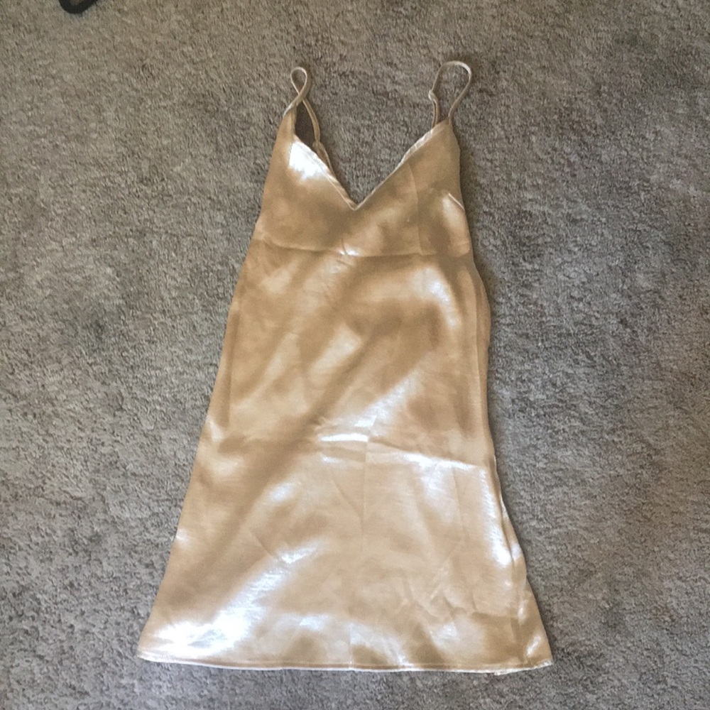 Dolls Kill Gold Slip Dress